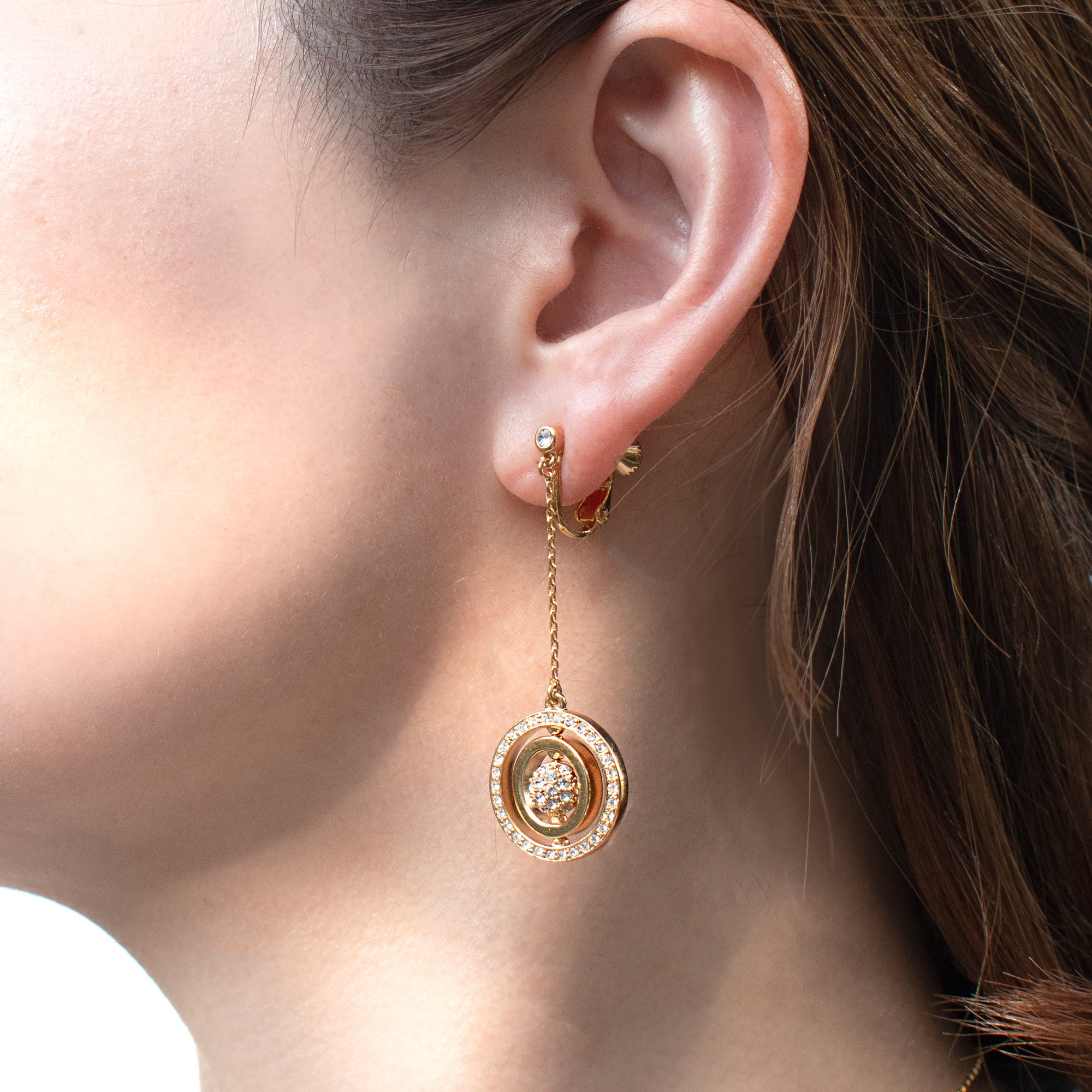 Spinner Clip Earrings