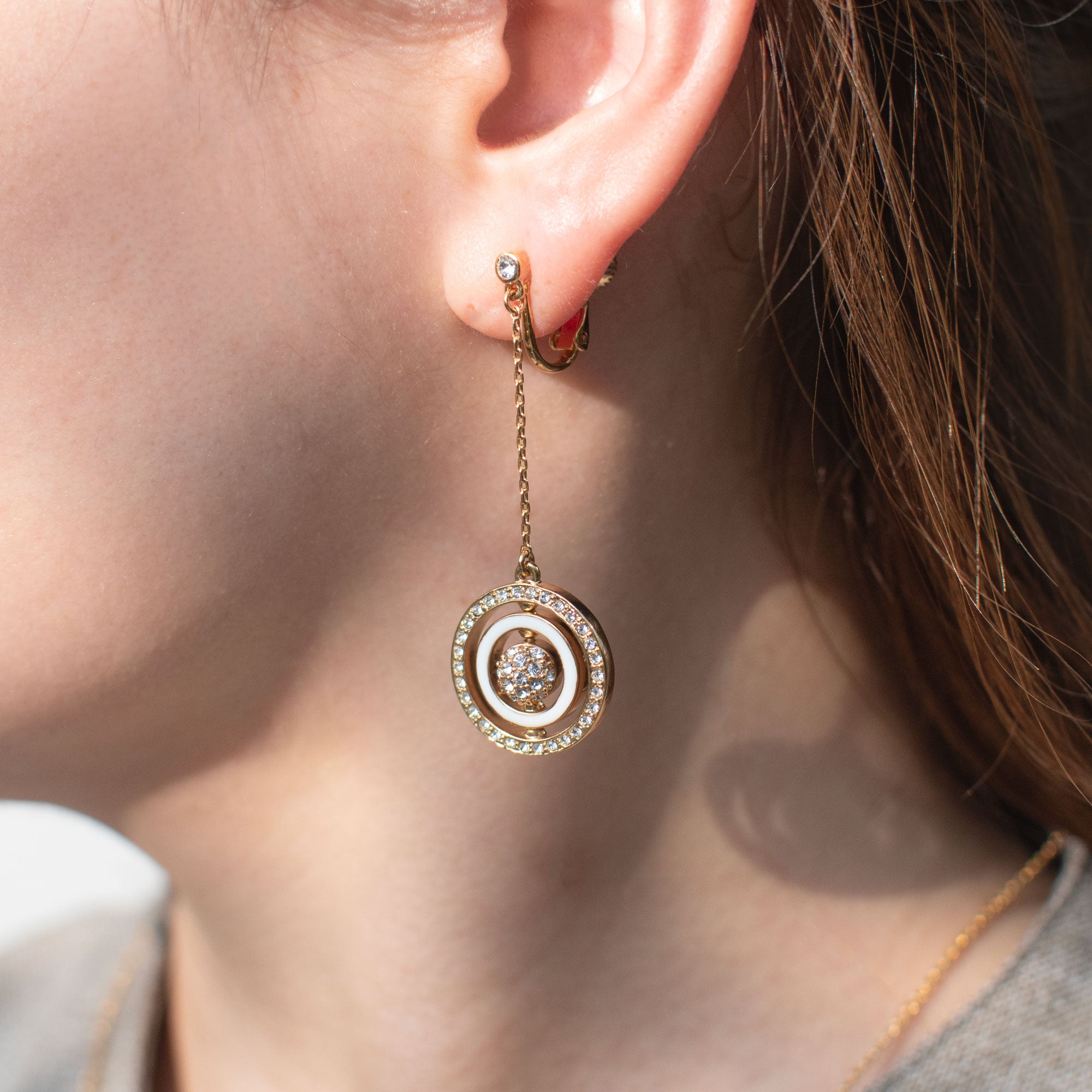Spinner Clip Earrings