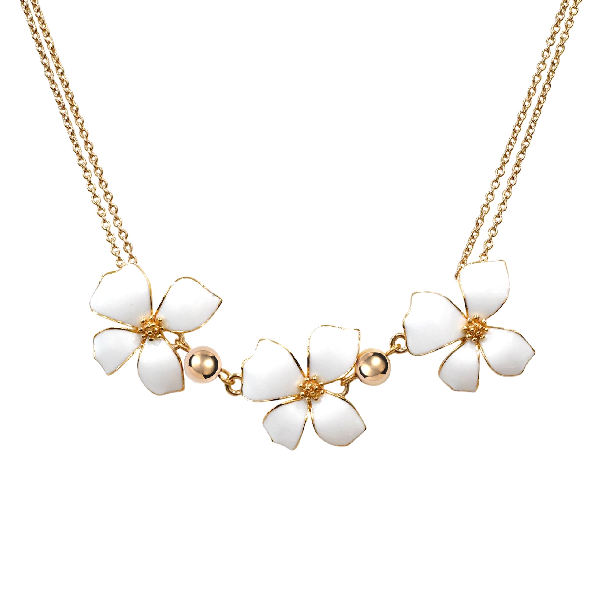 Fleur Blanche long necklace