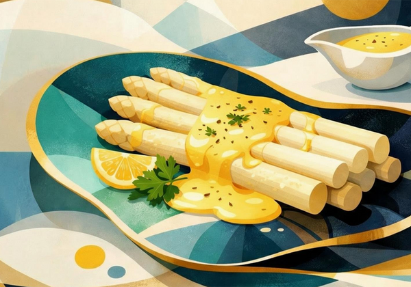White Asparagus Party Invitation