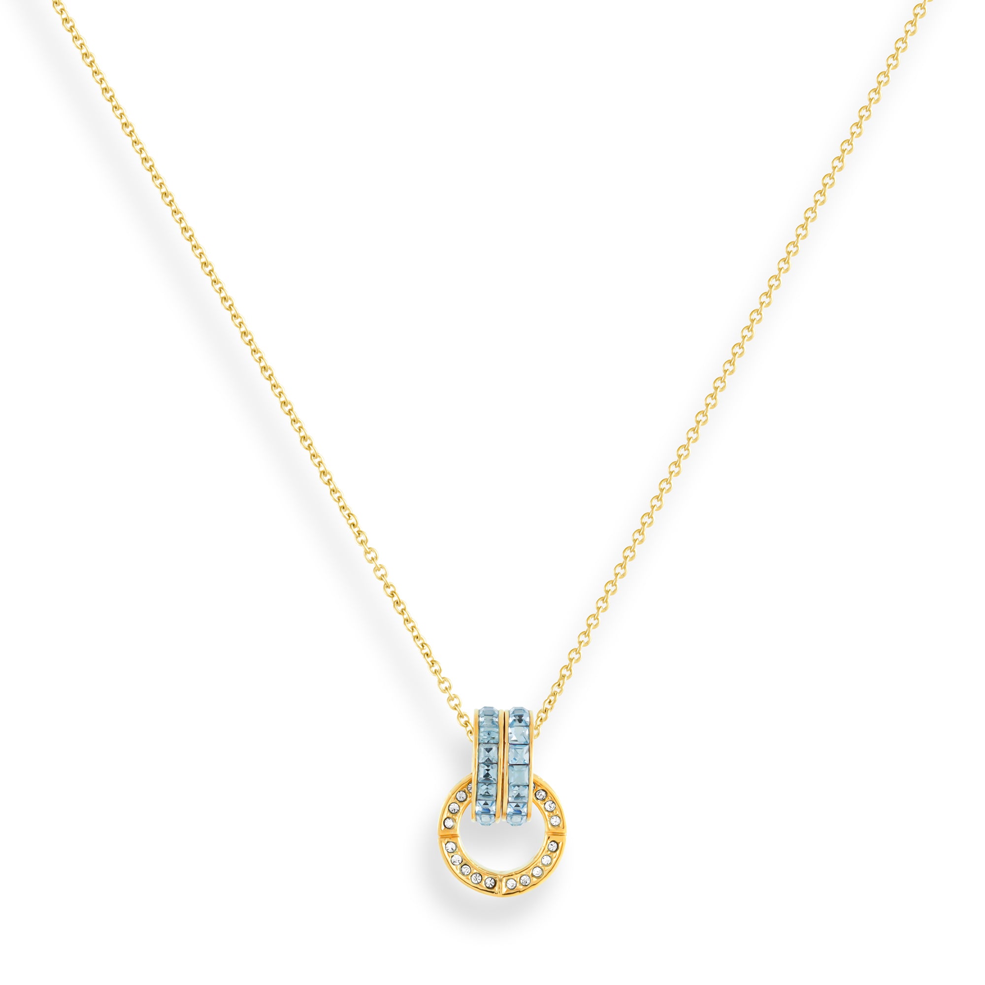 Vertical Miss Matte Blue Necklace