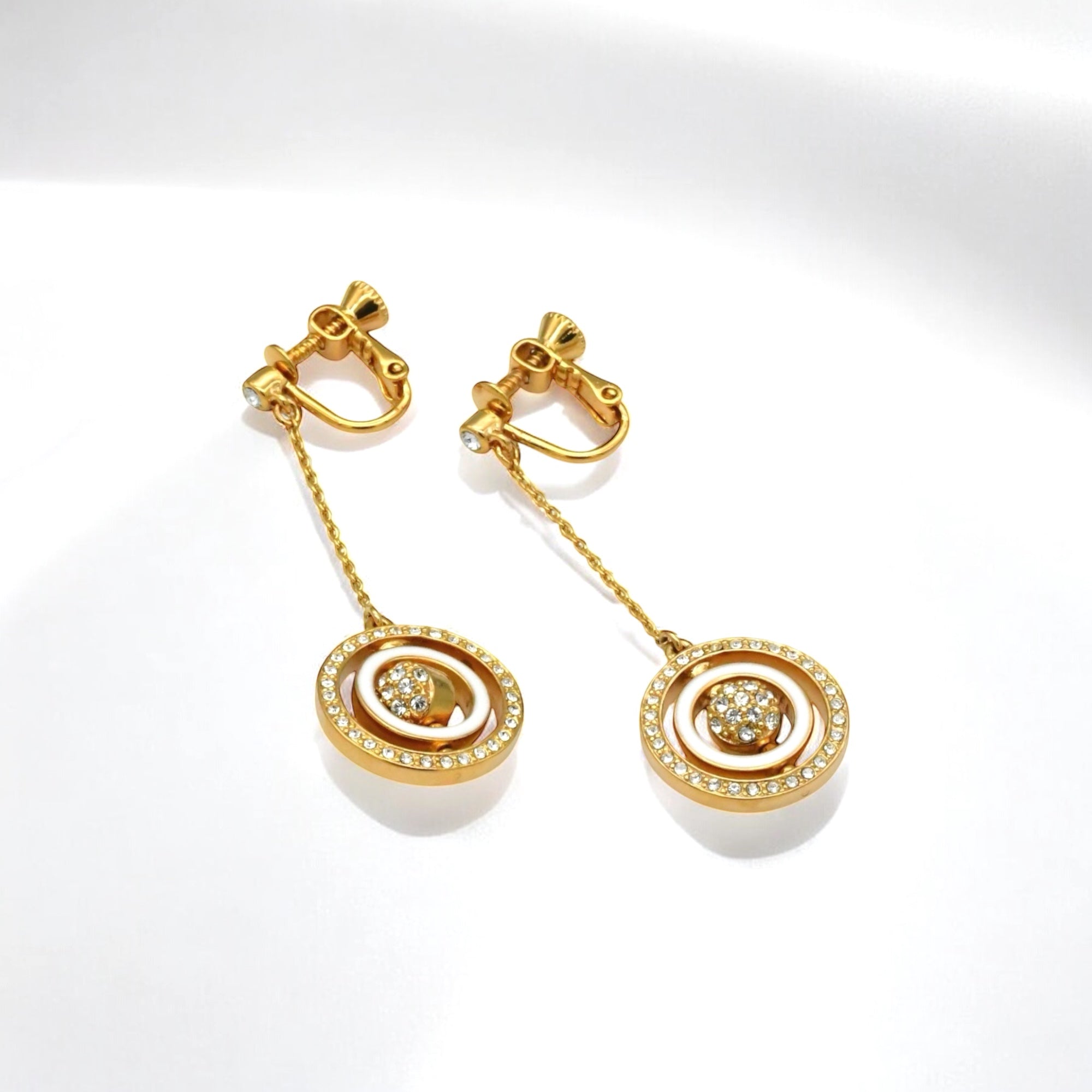 Spinner Clip Earrings